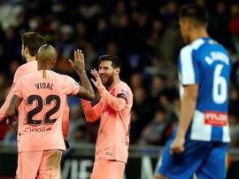 El partido de Messi marcó la jornada. EFE
