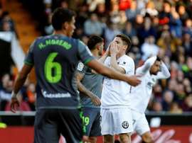 El Valencia lleva ya 14 empates en 24 jornadas disputadas. EFE/Archivo