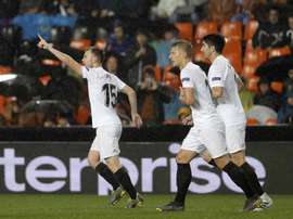 El Valencia siempre sonrió ante el Arsenal. EFE