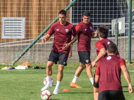 El Athletic se ejercitó tras perder frente al Valladolid. EFE