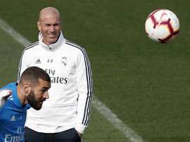 Zidane podría hacer un once solo con atacantes. EFE/Archivo