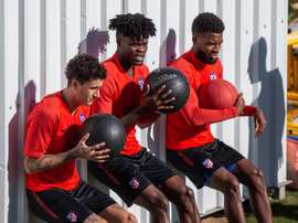 Thomas se entrenó como uno más en la casa de Joao Félix. EFE