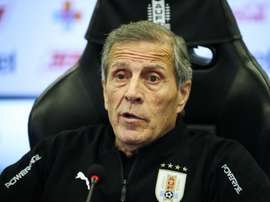 Óscar Tabárez elogió la figura de Fede Valverde. EFE