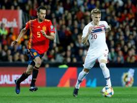 Odegaard valoró el buen papel de Noruega ante España. EFE