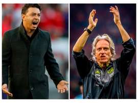Prováveis escalações de River e Flamengo. Montaje/BeSoccer