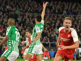 El Sevilla se llevó el derbi del Villamarín. EFE