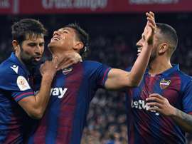 El Levante cumplirá 500 partidos en Primera. EFE/Raúl Caro