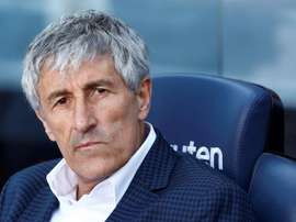 Quique Setién afrontará su primer 'Clásico' como azulgrana. EFE