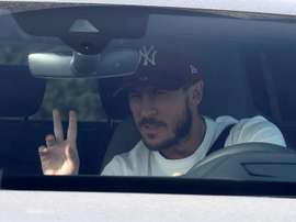 Hazard también volvió a entrenarse. EFE