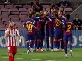 Busquets admitió la dificultad de ganar la Liga. EFE