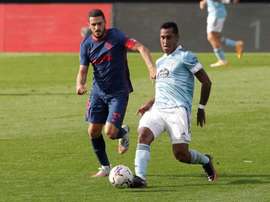 Tapia vio la quinta amarilla ante el Valladolid. EFE