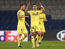 Yeremi Pino se estrenó como goleador en el primer equipo. EFE/EPA