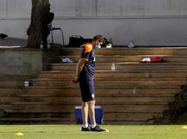 Javi Gracia dirigió una sesión sin Piccini. EFE