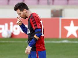 Diego Maradona Junior lloró con la dedicatoria de Messi. EFE