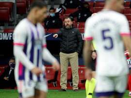 El Valladolid se fue cabizbajo de Vigo por el empate. EFE/Emilio Naranjo