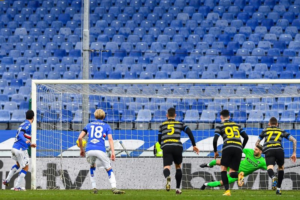 La Samp supera l'Inter. AFP