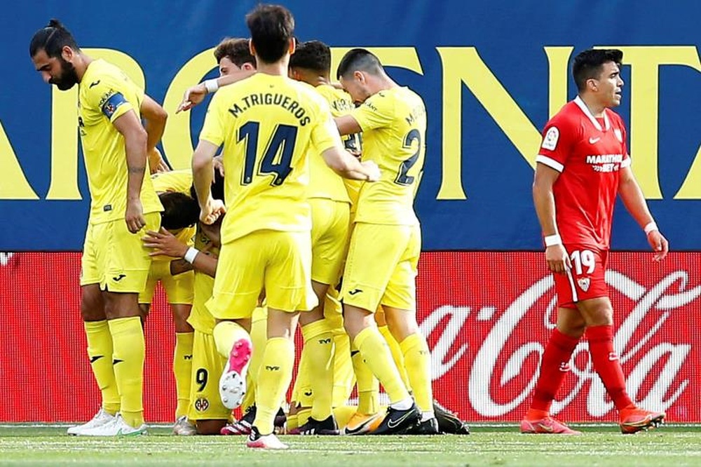 Goleada del Villarreal ante un Sevilla sin tensión. EFE/Domenech Castelló
