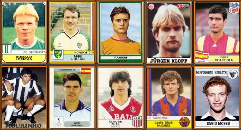 Premier League managers stickers when they were players 