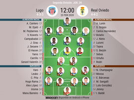 Alineaciones del Lugo-Oviedo. BeSoccer