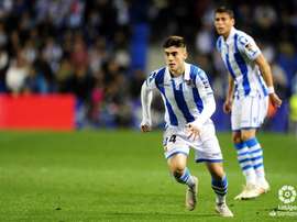 Ander Barrenetxea se ha estrenado como goleador en Primera. LaLiga/Archivo
