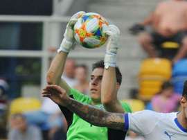 Lunin busca la gloria antes de la oportunidad de su vida. AFP