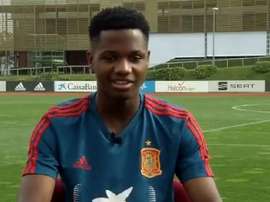 Ansu Fati, orgulloso de estar con España. Captura/SeFutbol