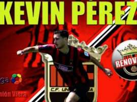 Así anunció el Unión Viera la renovación de Kevin Pérez. CFUniónViera