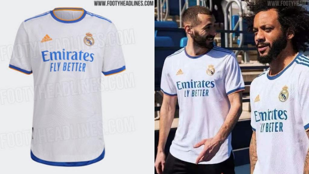 Benzema And Marcelo Pose In New 2021 22 Real Madrid Shirt