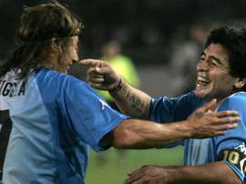 Caniggia, gran amigo de Maradona. AFP