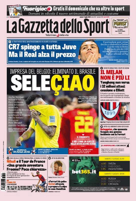 As Capas Da Imprensa Desportiva De 7 De Julho De 2018