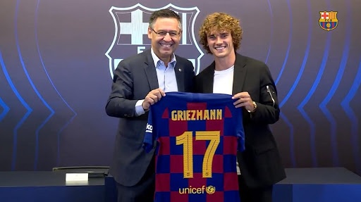 Le Barça dévoile le numéro d'Antoine Griezmann - BeSoccer