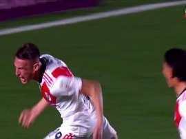 Así se estrena un casillero: ¡Braian Romero abrió la lata con un obús a la red! Captura/ESPN