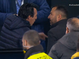 La acalorada discusión entre Emery y Diego Martínez que terminó con la Policía. Captura/Vamos