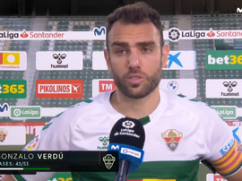 Verdú pidió más concentración y no cometer errores. Captura/MovistarLaLiga
