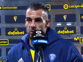 Negredo celebró el triunfo sobre el Barcelona. Captura/MovistarLaLiga
