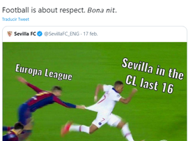 El Barça se la devolvió al Sevilla con un troleo épico. Twitter/FCBarcelona