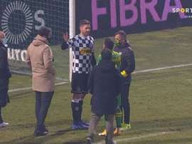 Javi García tuvo un encontronazo con Salvador Agra. Captura/SportTv