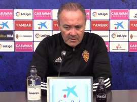 Juan Ignacio Martínez confía en su plantilla. Twitter/RealZaragoza