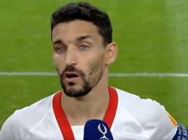 El capitán Jesús Navas dio la cara. Captura/Movistar+