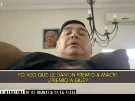 Maradona disparó una vez más a Macri e Infantino. Captura/C5N
