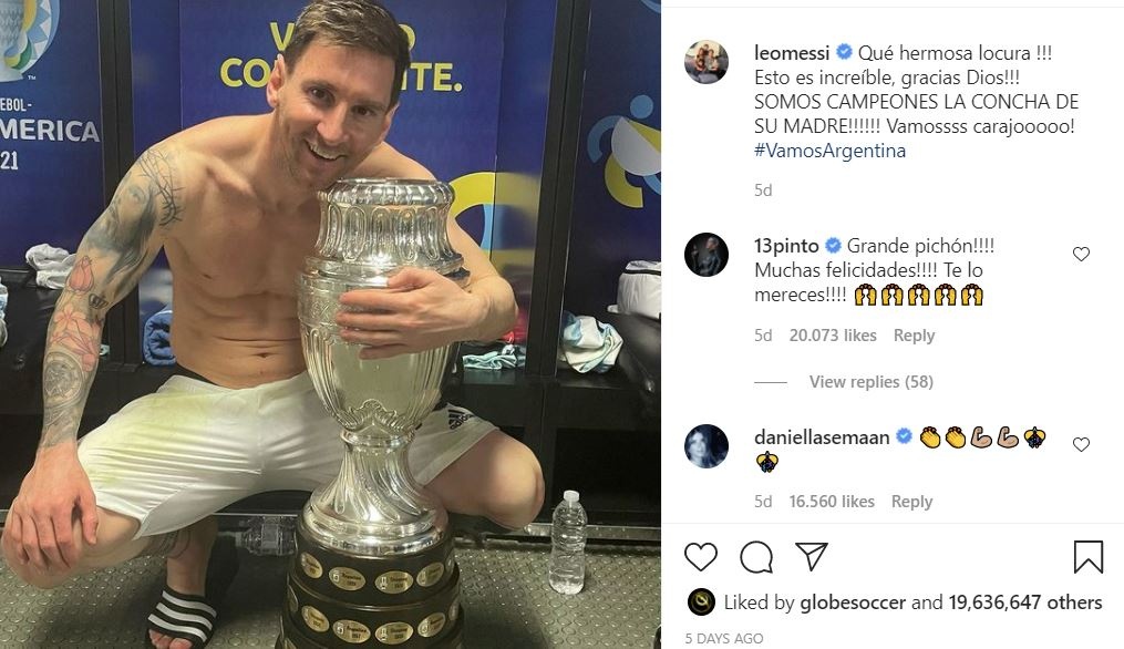 Does messi have instagram account