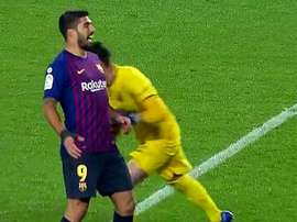 Hubo segunda parte en la riña entre Suárez y Cuéllar. Captura/Movistar