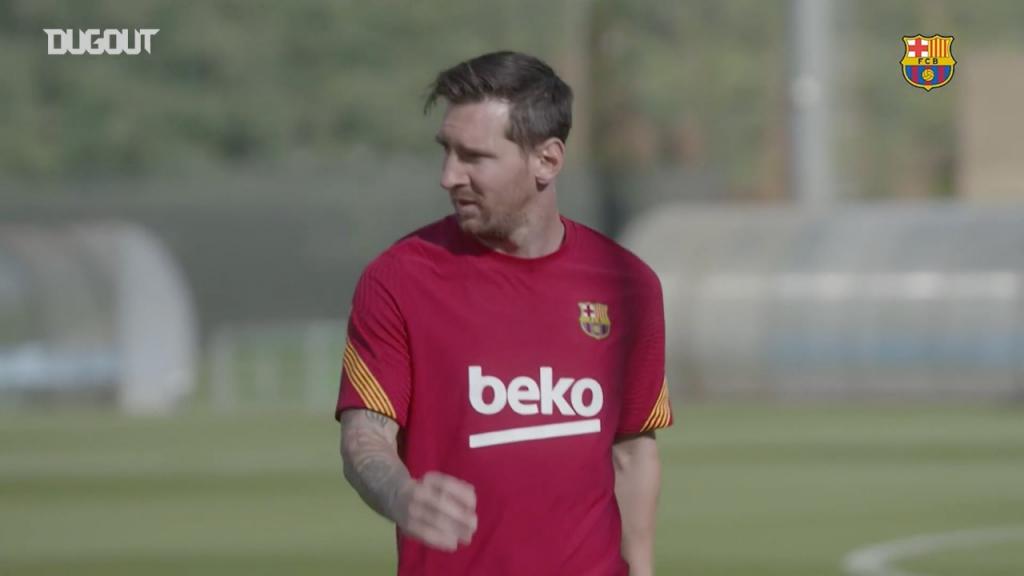 Video Le Retour De Messi A L Entrainement