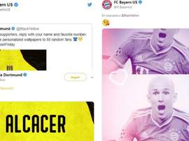 Cruce de 'memes' entre Borussia y Bayern. Twitter/BlackYellow