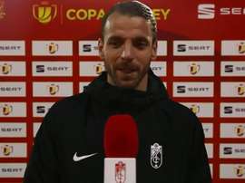 Roberto Soldado analizó ante los medios la eliminación del Granada. Twitter/GranadaCdeF