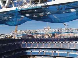 La cubierta del Bernabéu va tomando forma. RealMadrid