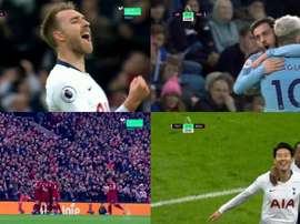 Muchos goles en Inglaterra. Captura/Movistar