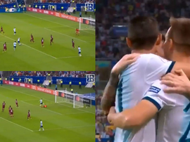 Lo Celso acercó la semifinal tras el error de Faríñez. Captura/DAZN