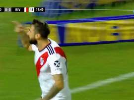 Pratto no falló en su mejor zona. Captura/FoxSports