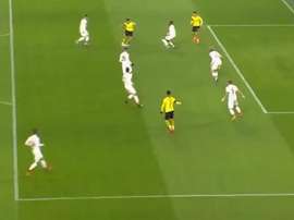 Guerreiro tardó 53 segundos en adelantar al Borussia. Captura/MovistarLigadeCampeones